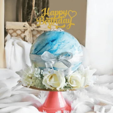 Blue Chocolate Pinata Ball Cake For Birthday 750 gms