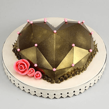 Gems Filled Heart Pinata Truffle Cake