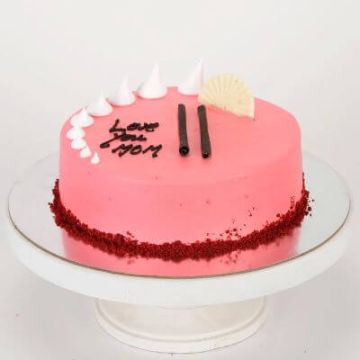 Love you Mom Red Velvet Cake Half Kg