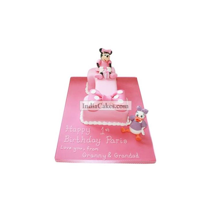 1st Birthday Minnie and Daisy Cake Three Kilogram