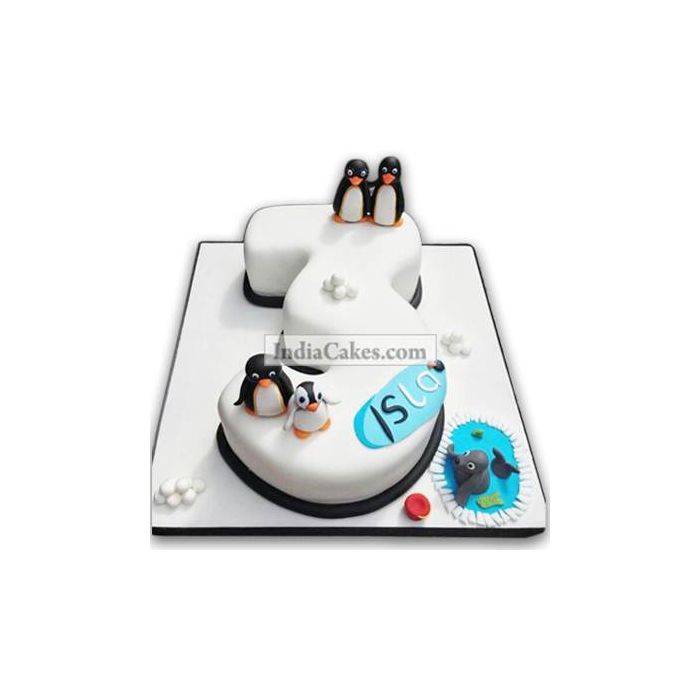 3rd Birthday Penguin Cake Three Kilogram
